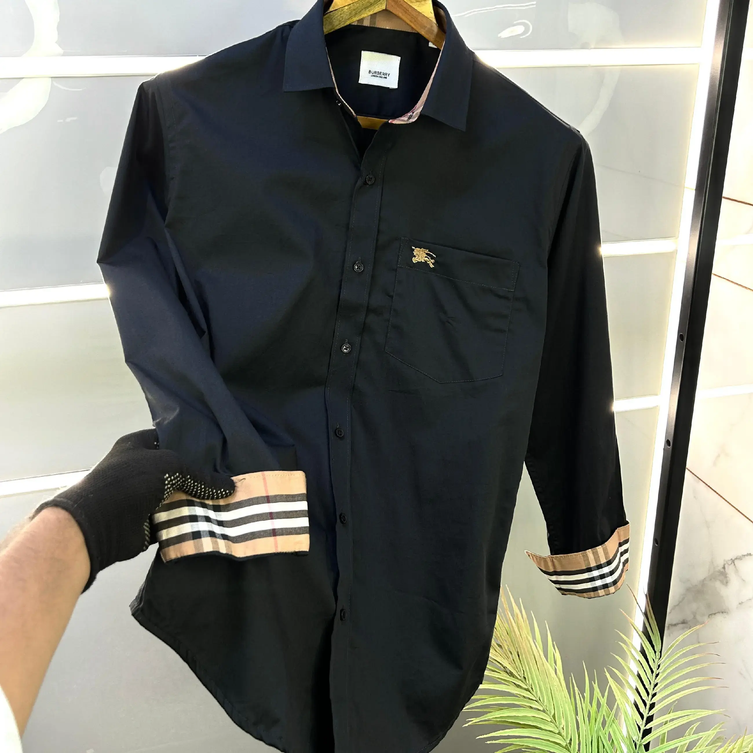 blue dress for baby girl Burberry Shirt (Black) – Store Enda main image 0