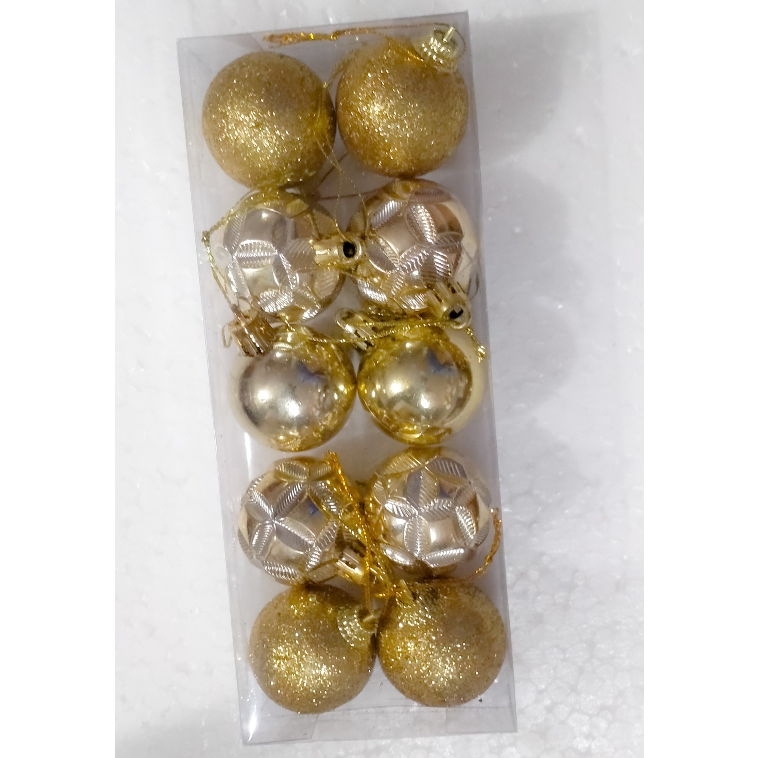 Christmas Decoration Balls (Pack Of 10) (Golden) - 1