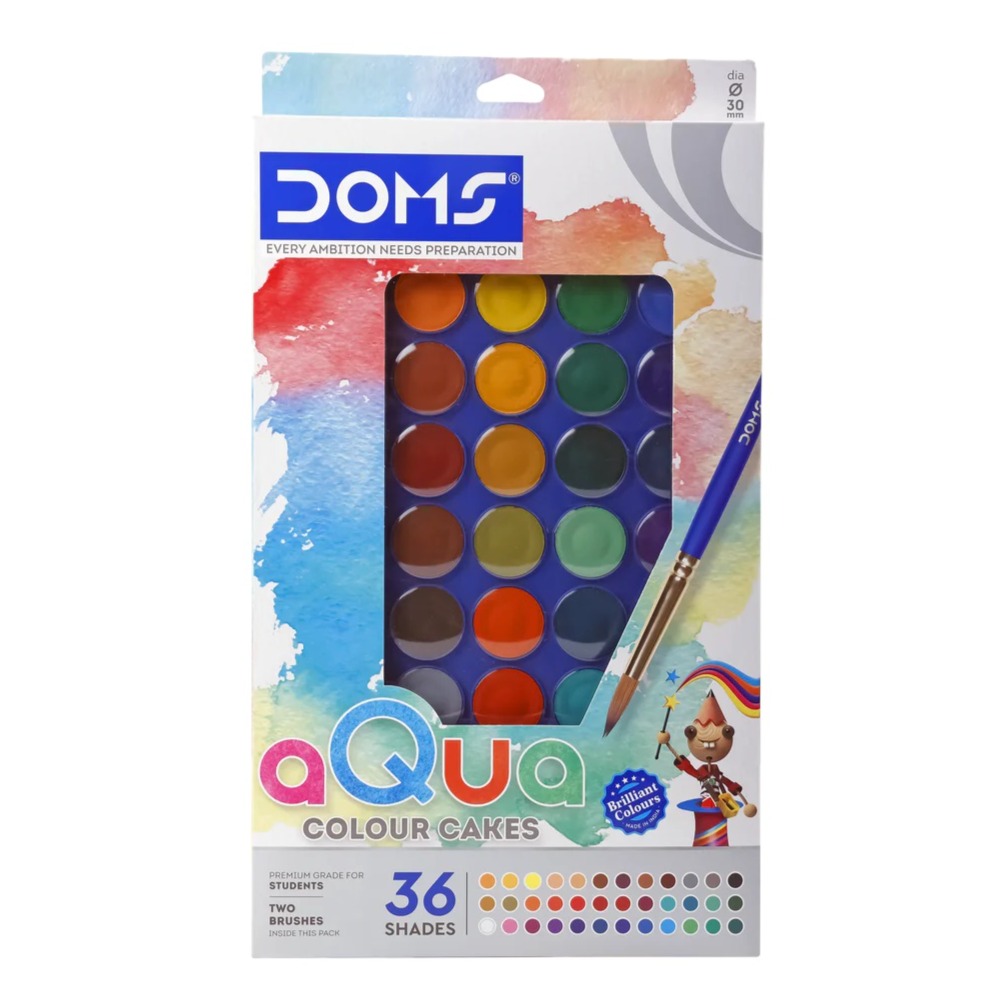 DOMS 36 Shades Water Colour Cakes - 1