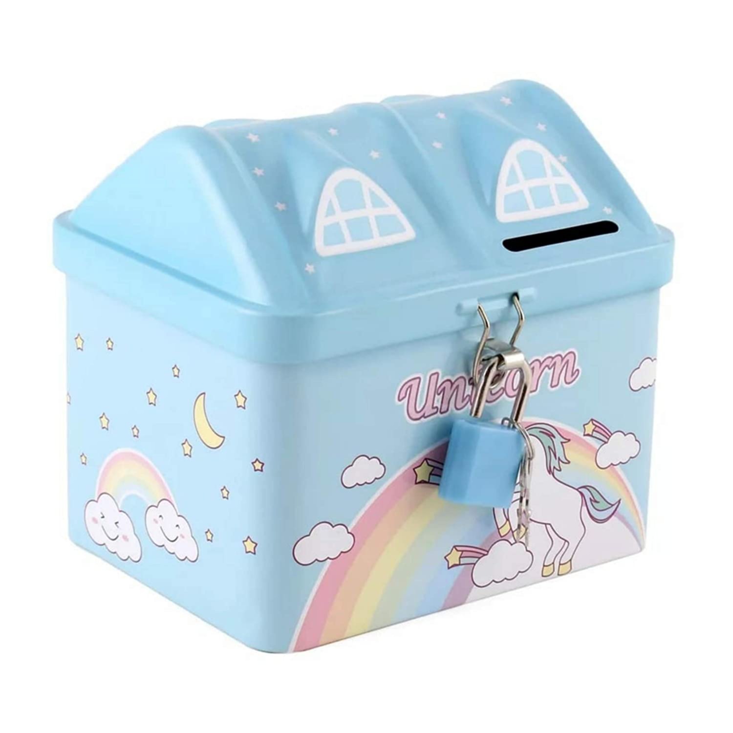 Unicorn Printed Metal Coin Bank Piggy Bank (Assorted) - 1