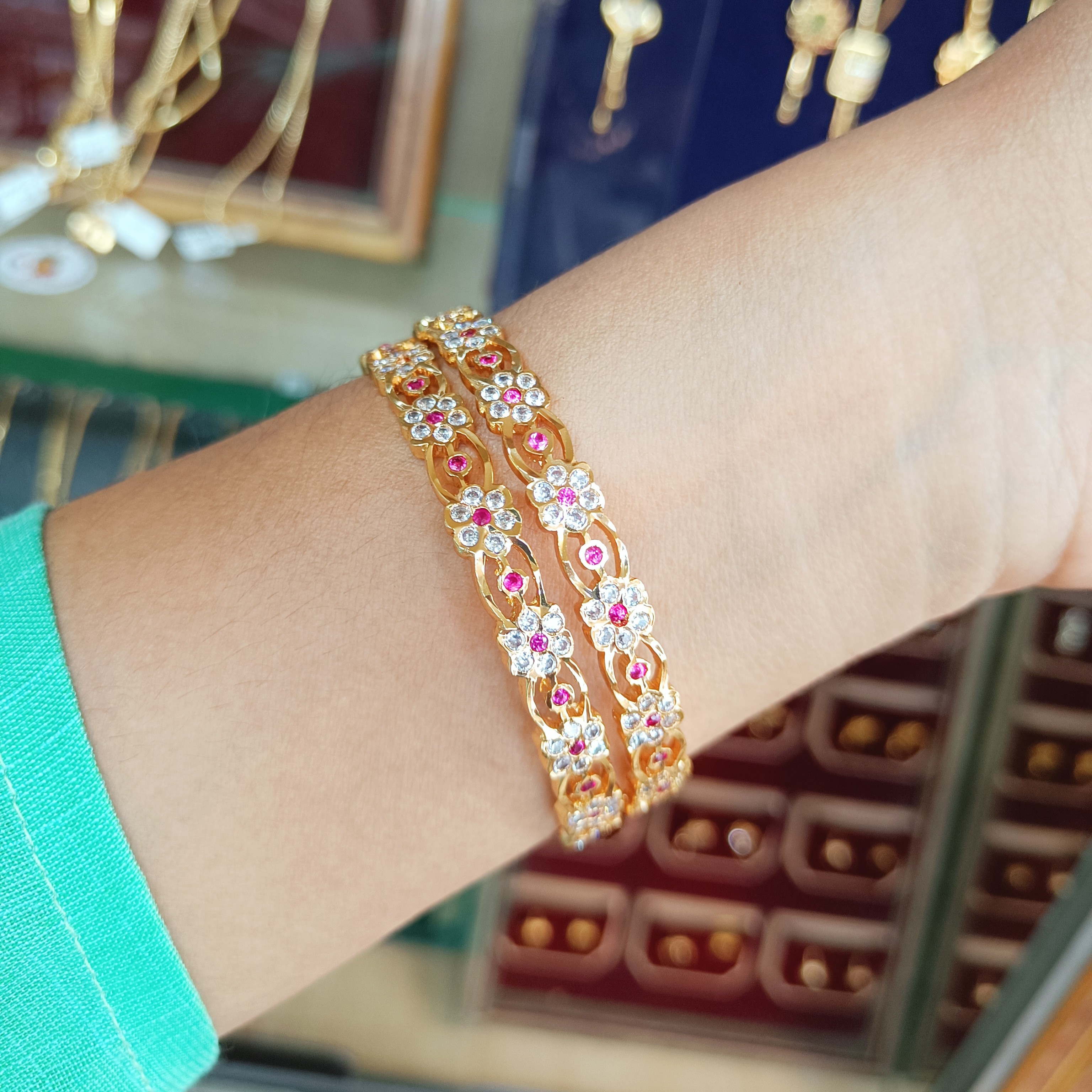 Buy Floral Design Impon Bangles online at best price AjanthaTrendz