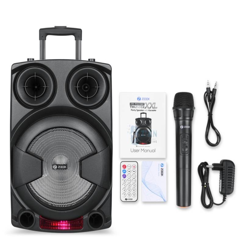 Karaoke Mic Zoook Bluetooth Speaker Price Rectangular Black Zoook