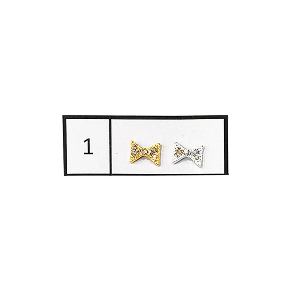 Metallic Nail Bow Bows Accessory Pasting 10 pieces Series #1 1 | Gold - 1