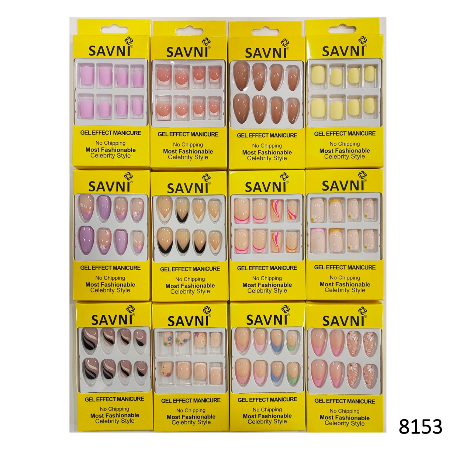 Press On Nails Collection New Printed Series 8153 - 1