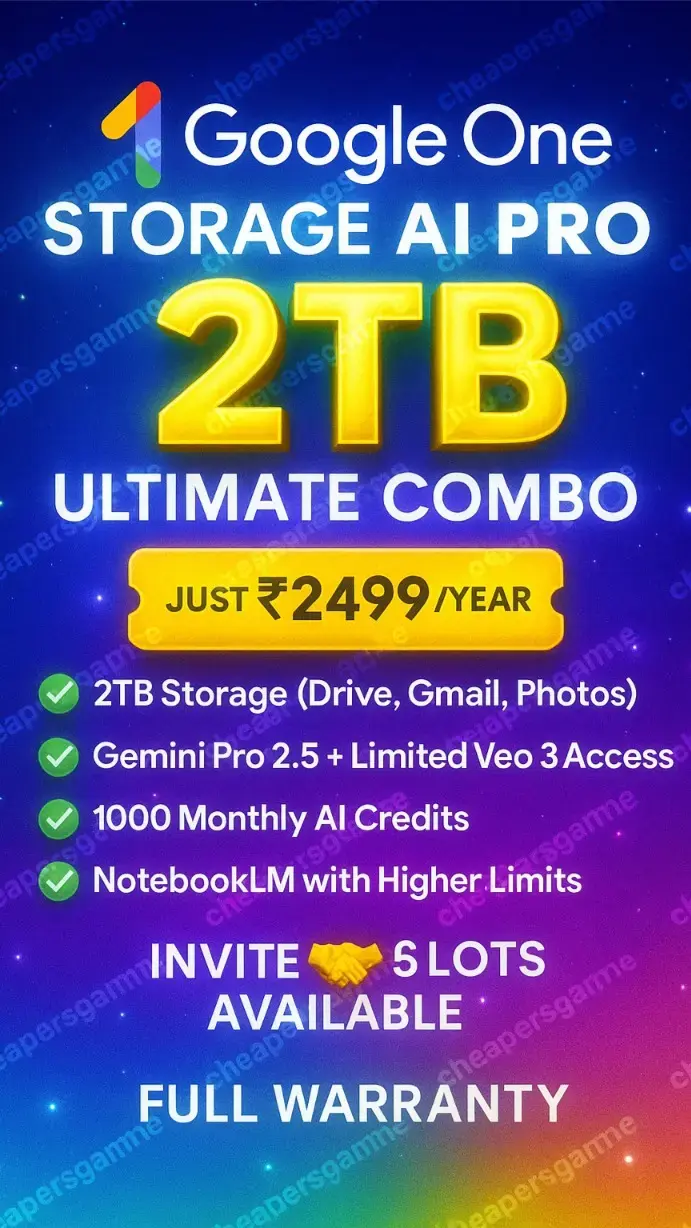 Google one storage Ai Pro 2 Tb Ultimate Combo Veo 3 access - 1