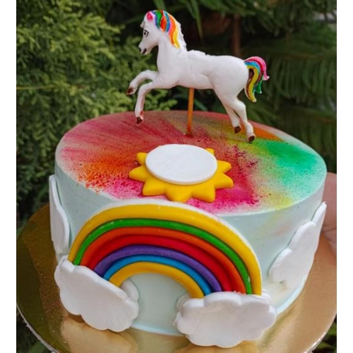 Order 1 Kg Unicorn Cake Online From Varushi's Cake Queen,Kharar