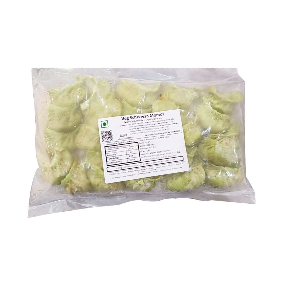 Buy April 3rd Foods Veg Schezwan Momos 500Gm online at best price