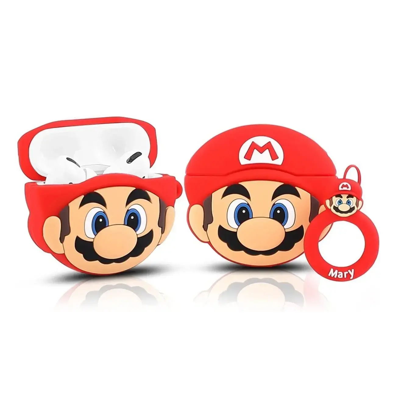 Airpods Pro 1 and 2 Mario Funny Case Silicone 3D Cartoon Case Cover - 1