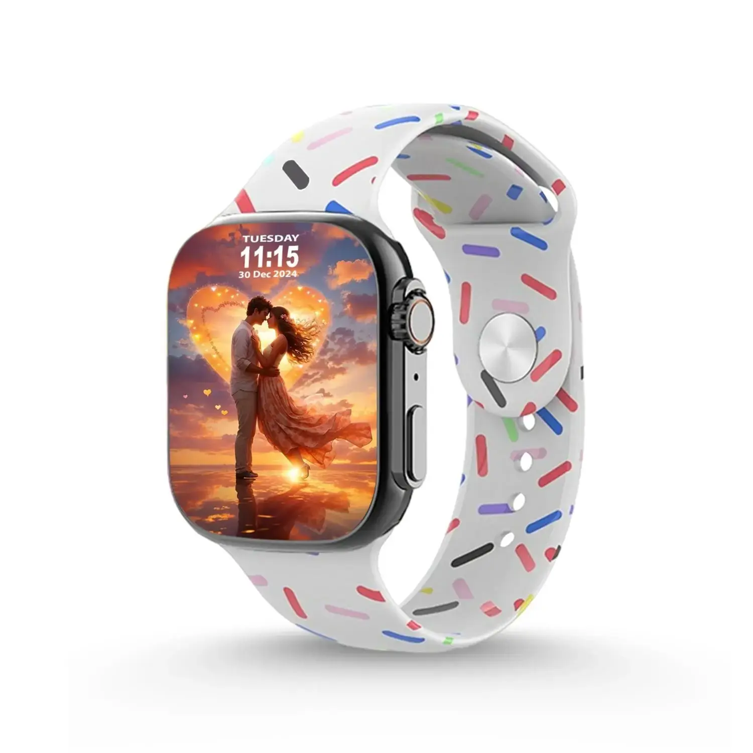 T30 Ultra smartwatch with full display dual straps White - 1