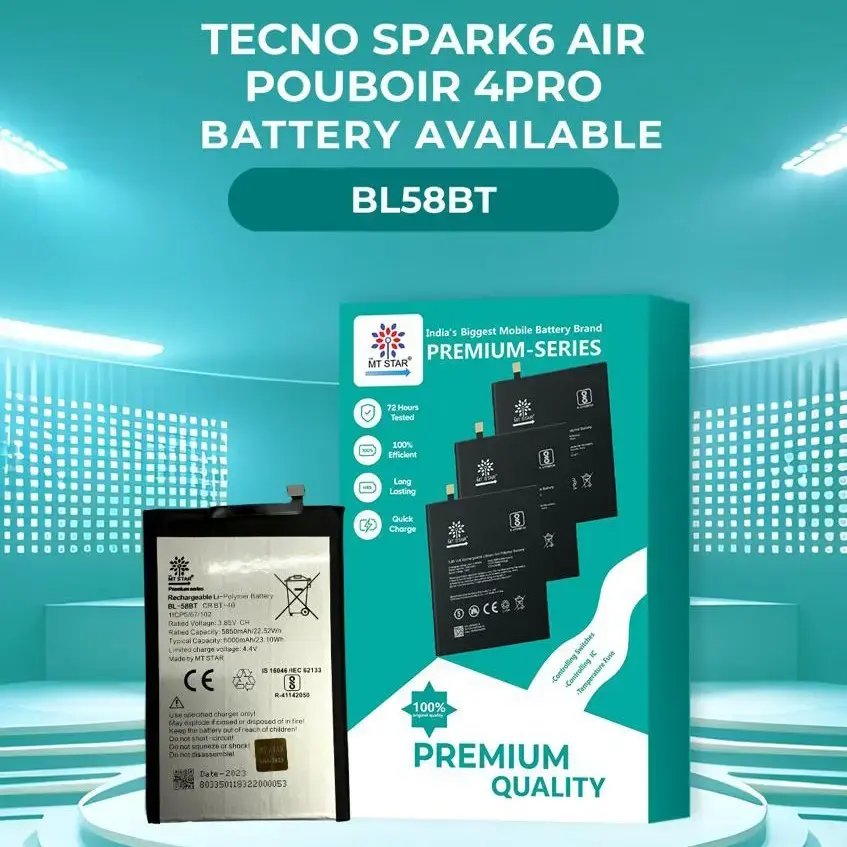 Buy MT STAR BL- 58BT TECNO SPARK6 AIR POUBOIR 4PRO BATTERY online