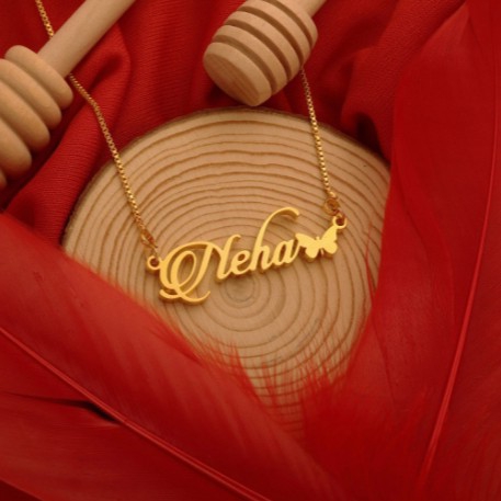 Buy Chain Pendant With Name Heart And Crown Shape online at best