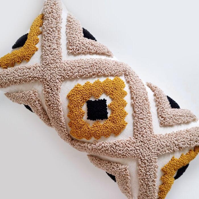 Order Handloom Needle Tuffting Cushion Cover Online From Indian Home