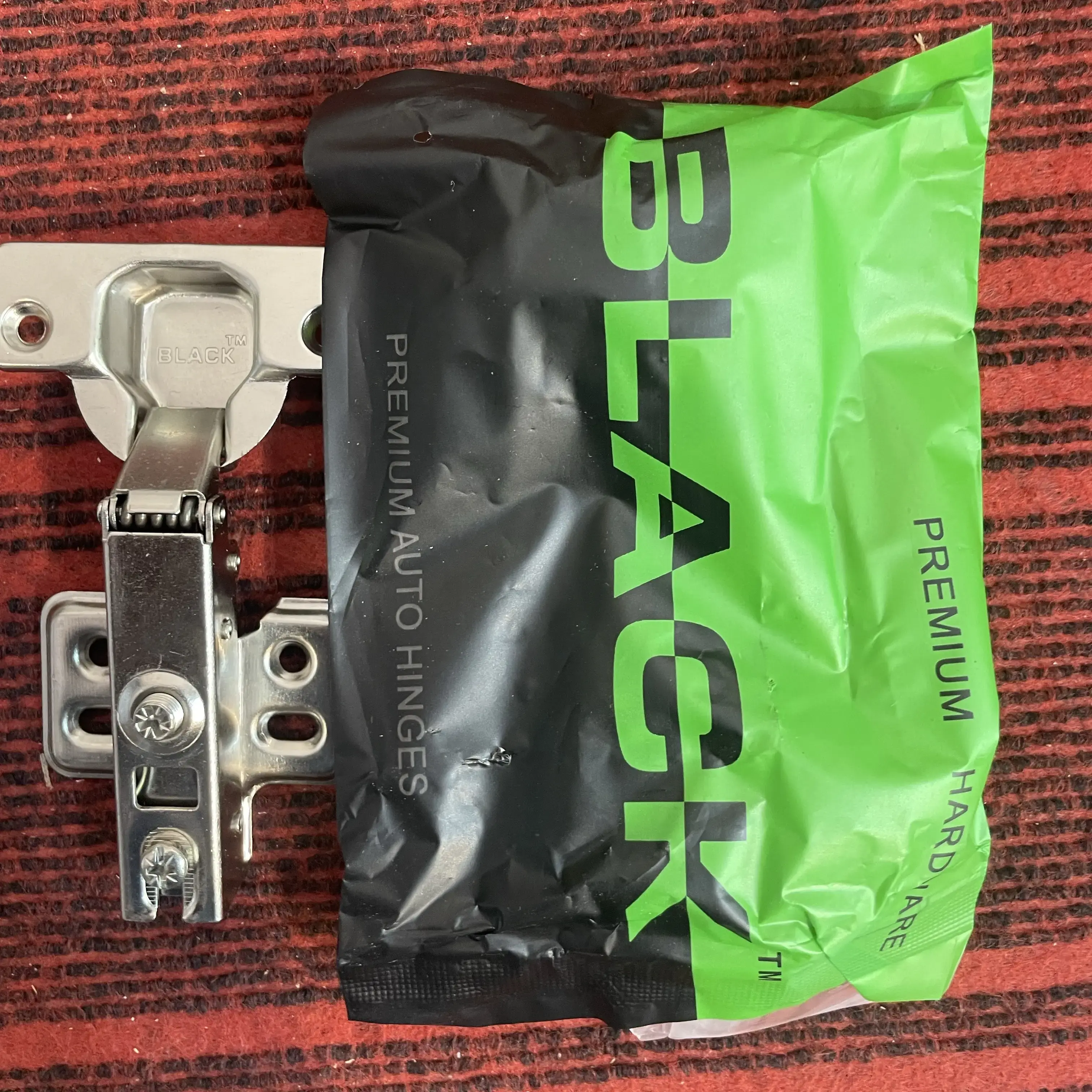 Black Auto Hinges 0/8/15 crank ( 100 grams ) - 1