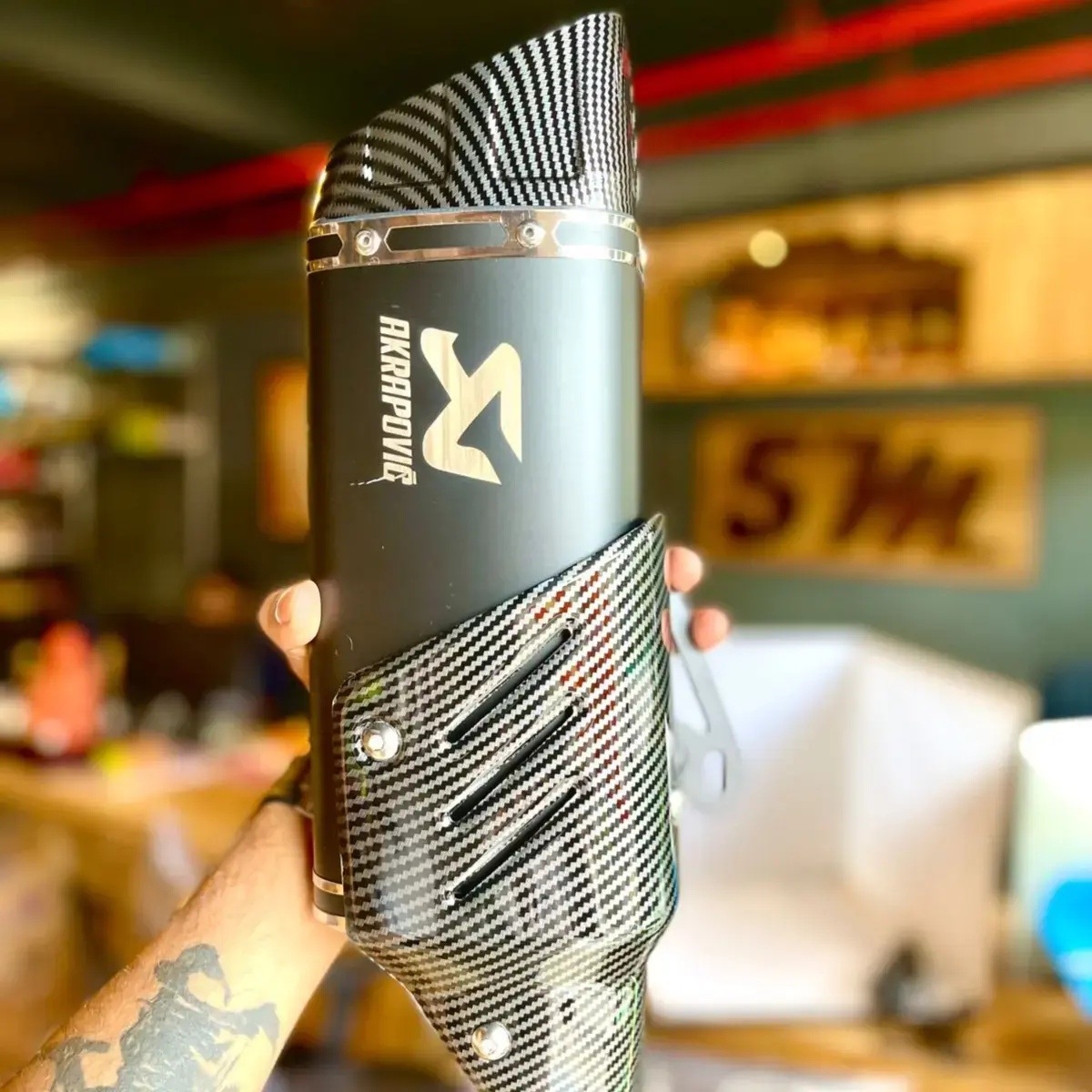 Buy Akrapovic triangle Multi exhaust with Bajaj pulsar NS 125/180