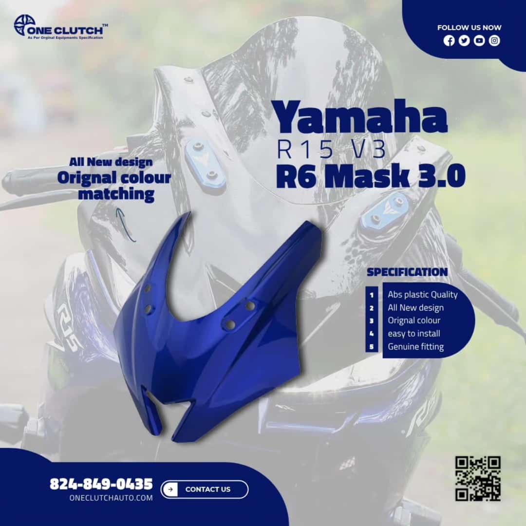 Buy Yamaha R15 V3 R6 Mask online at best price ONECLUTCH AUTO