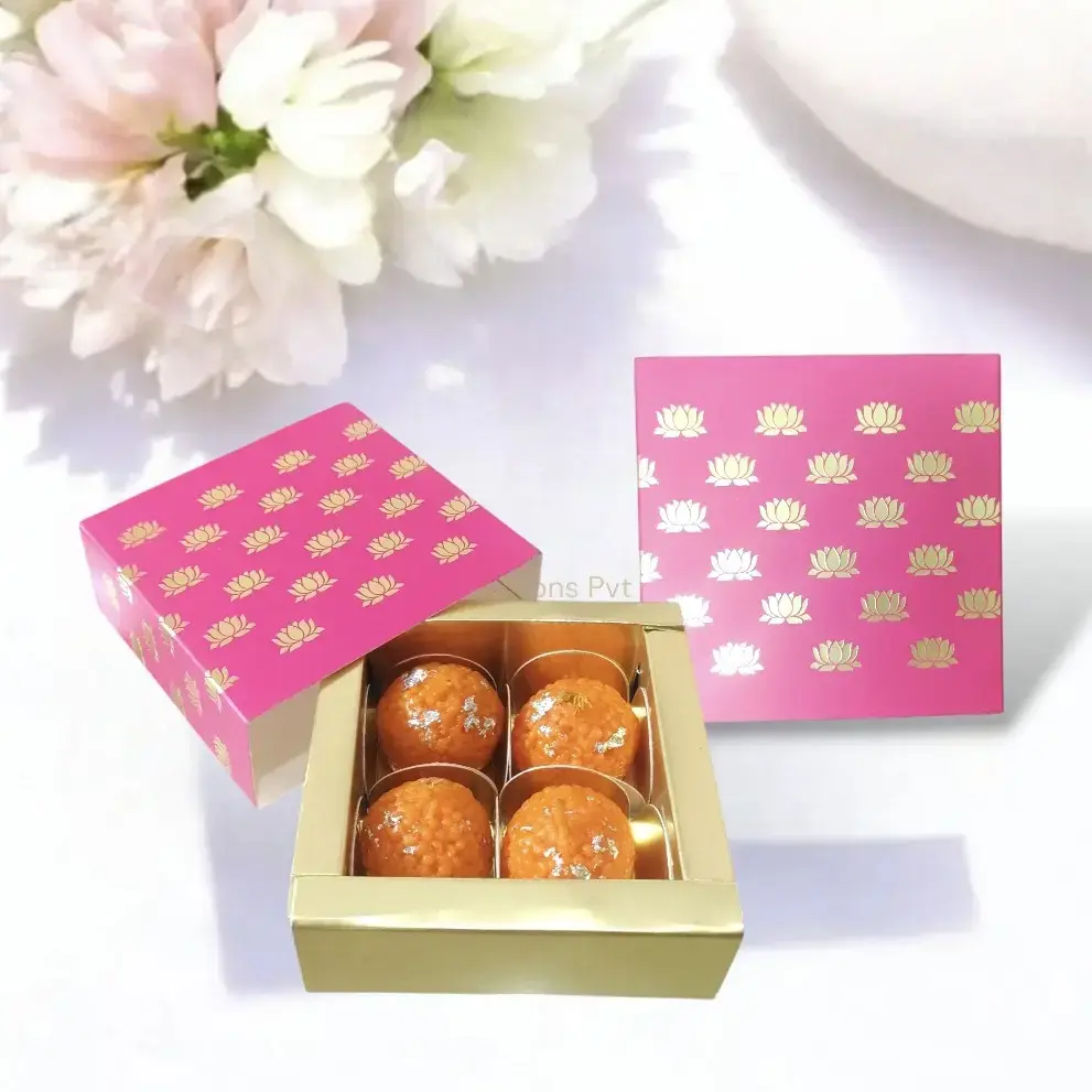 Premium 4 Laddu Candles box & chocolate packaging box