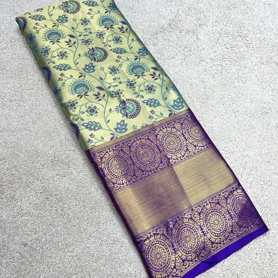 Bridal Tissue Silk Saree A21 - 1