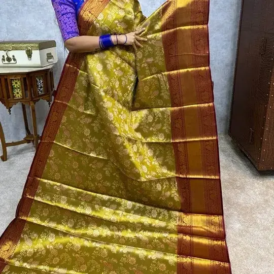 Bridal Tissue Silk Saree A49 - 1
