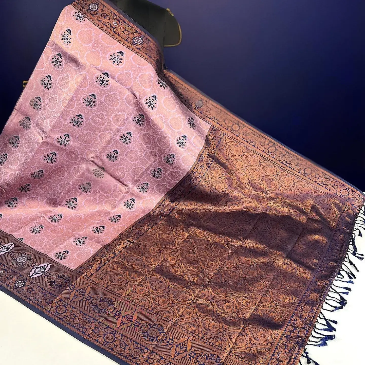 Semi Soft Silk With Copper Zari - 1