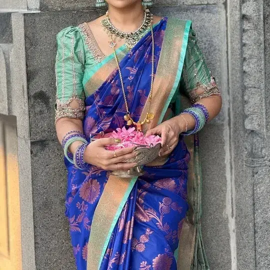 Bridal Tissue Silk Saree A53 - 1