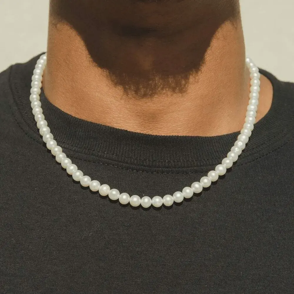 Real Freshwater Pearl MOTI Necklace For Men