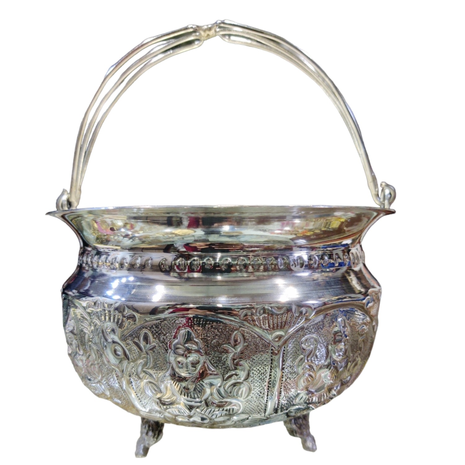 Pooja Items Silver Flower Basket In Grt With Price Buy Astalakshmi