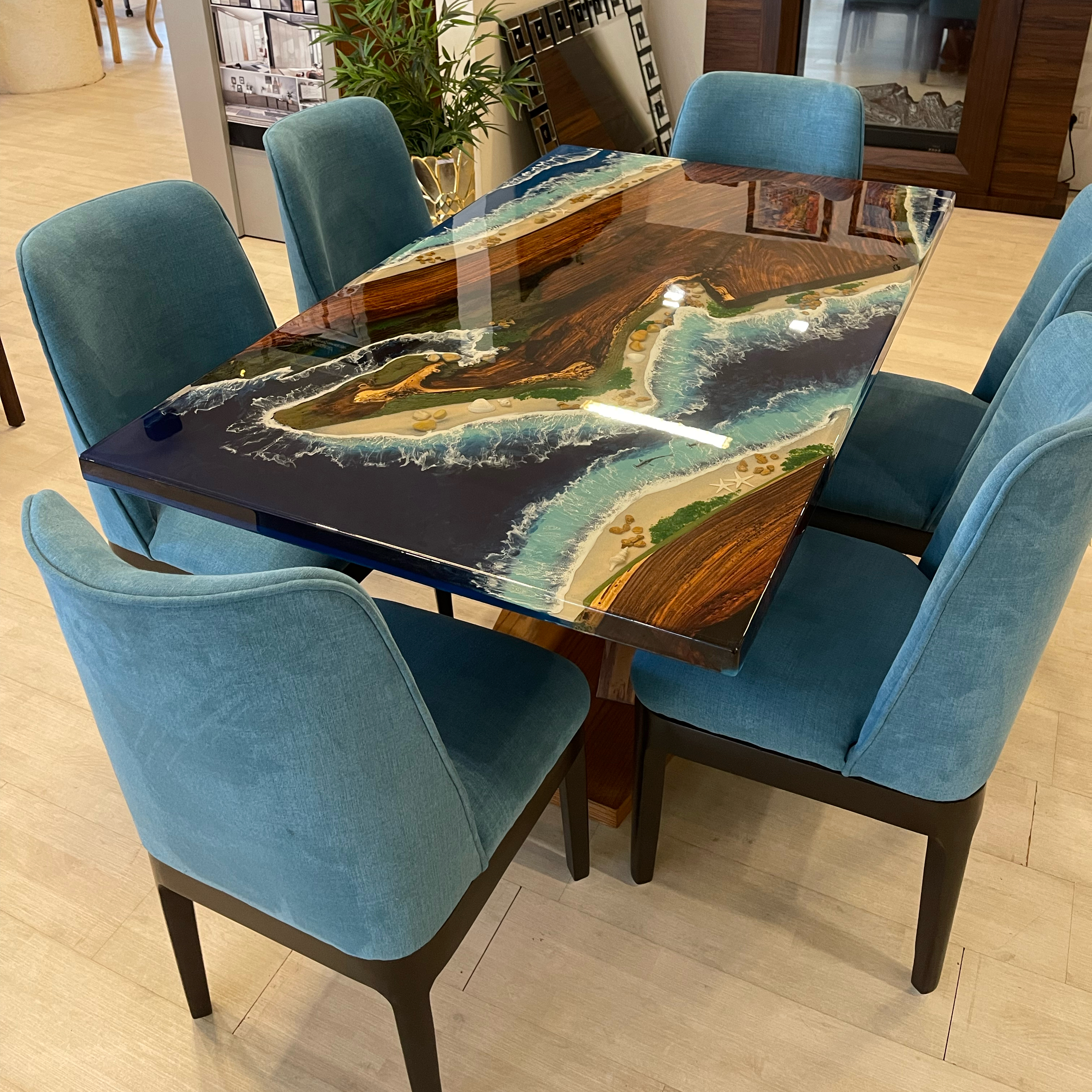 Buy Ocean Themed Resin Table Top - TT1 online at best price