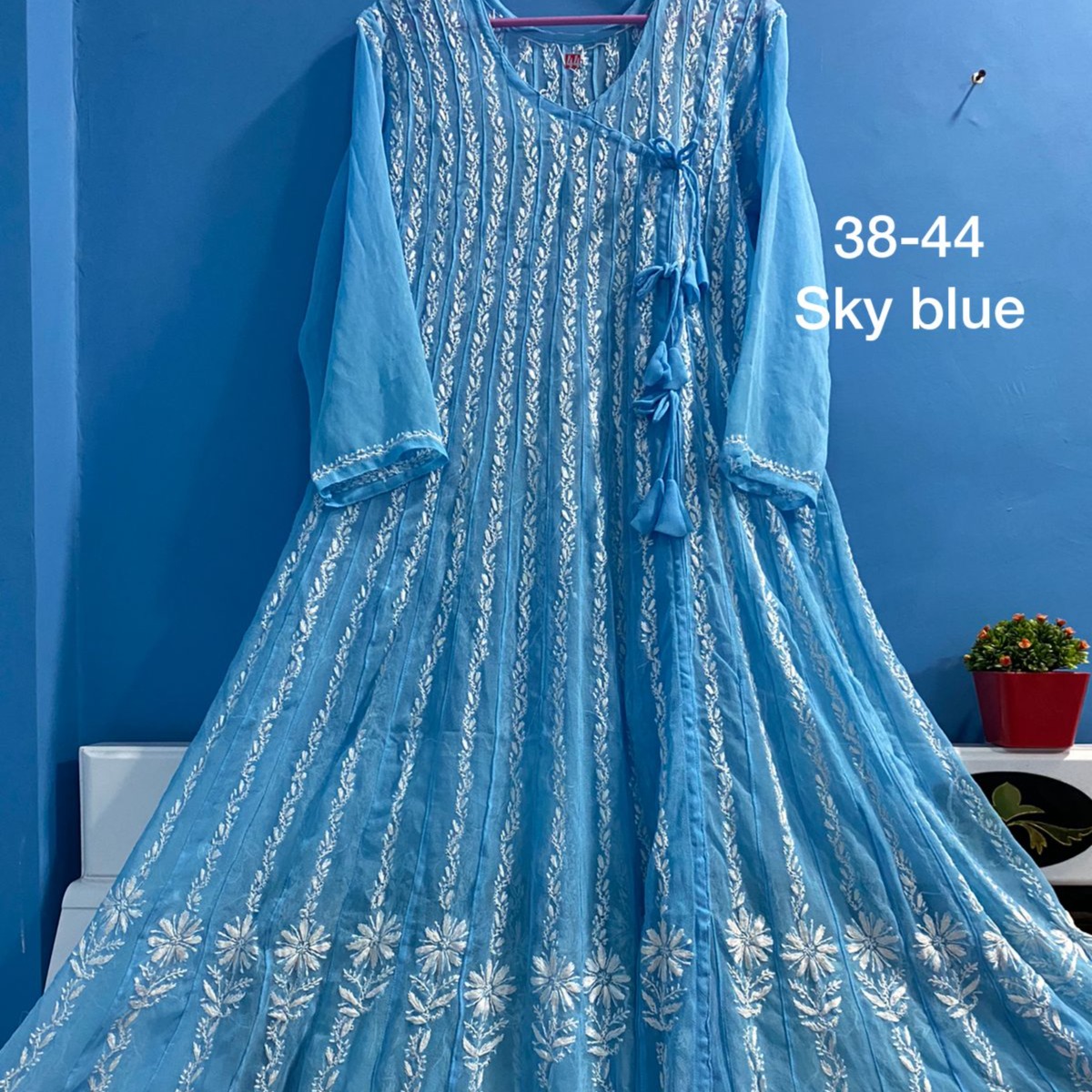 Kali Wala Frock Suit Design Buy 36 Kali Anarkali Chikankari Online