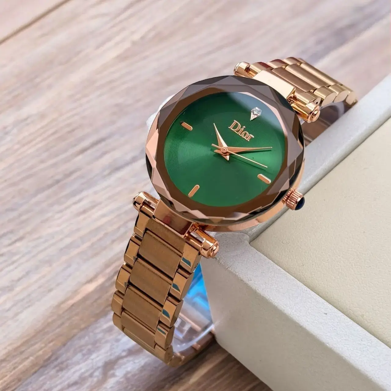 Rose Gold Dior Magnetic Strap Watch Jam Tangan Magnet Wanita