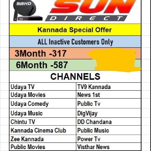 Sun Direct Tata Sky Hd Recharge Offers Months Sun Direct Zee