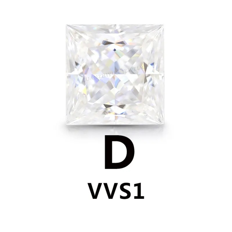Buy Moissanite Diamond With GRA Reports Princess Shape D Color