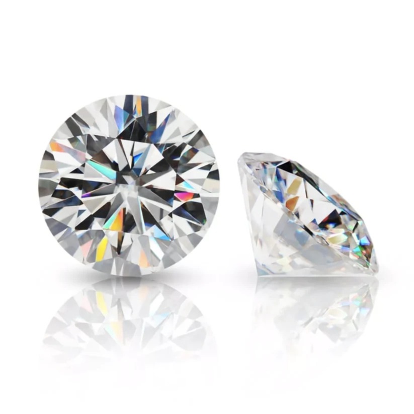 GRA Moissanite Carat MM D Color VVS1 Clarity Round Shape Brilliance  Cutti