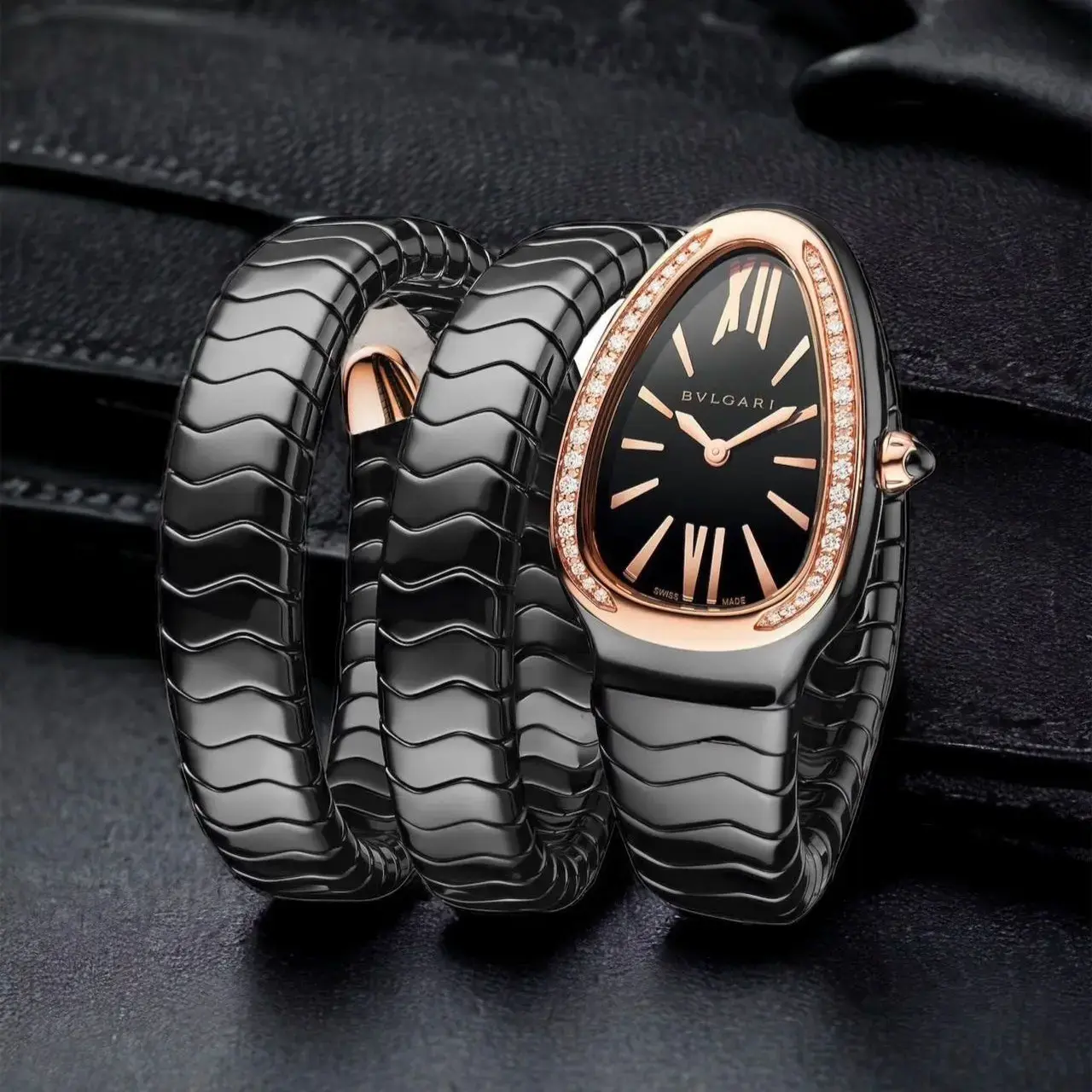 BVLGARI Black Trending Bvlgari combine the finest Italian design Party Wear Women Watch - Black