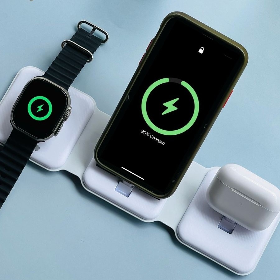 Magsafe Trio Charger For IPhone, Android, Smart Watch,airbuds Users