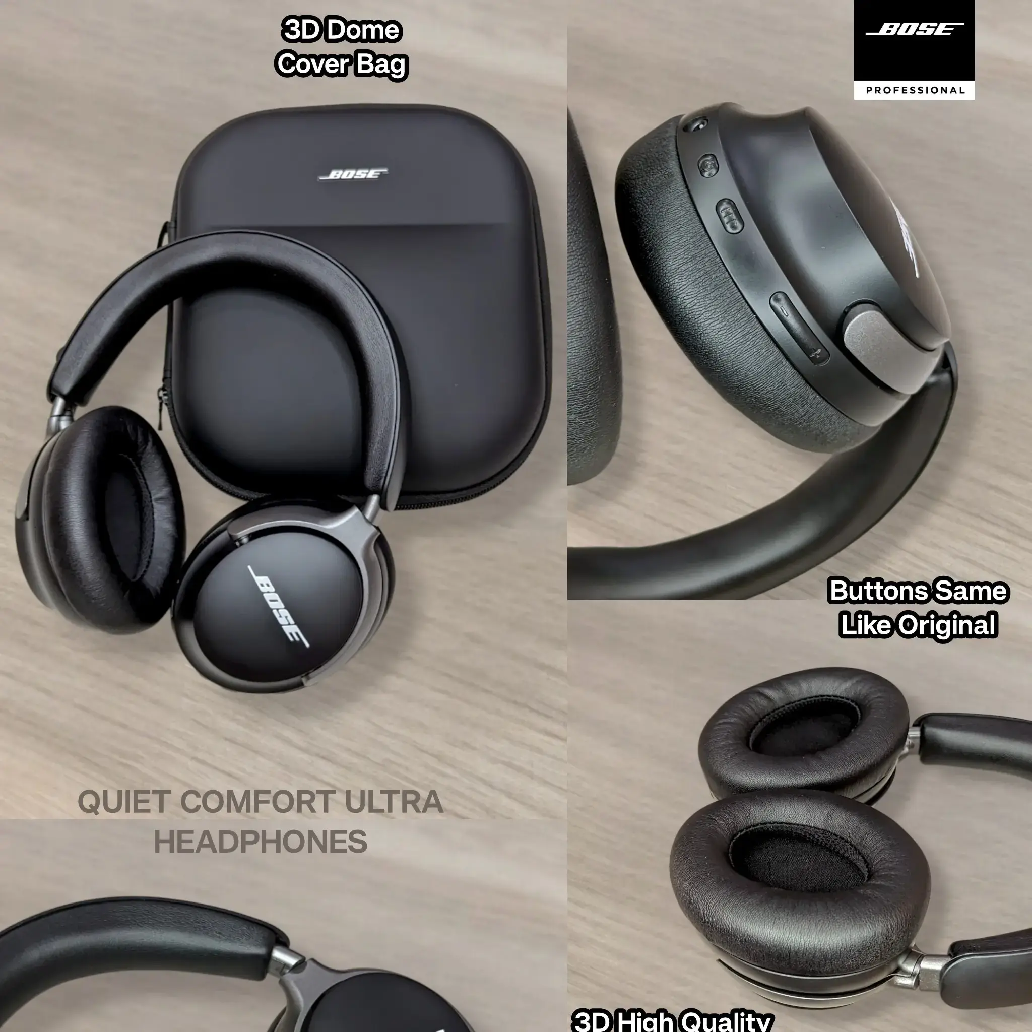 Bose head phones Quet Comfort Utra Base Power Full Sound - Black