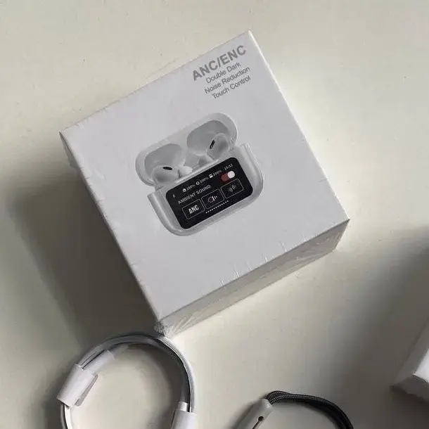 Noise Cancellation Airpods Pro2, 2nd Generation with Display - White