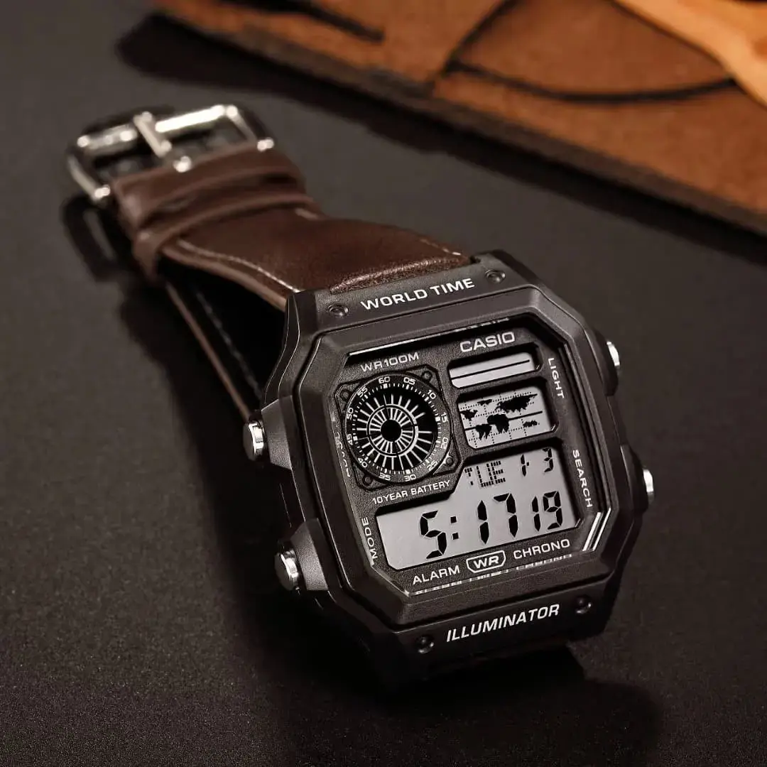 CASIO Casio digital watch for boys - Brown