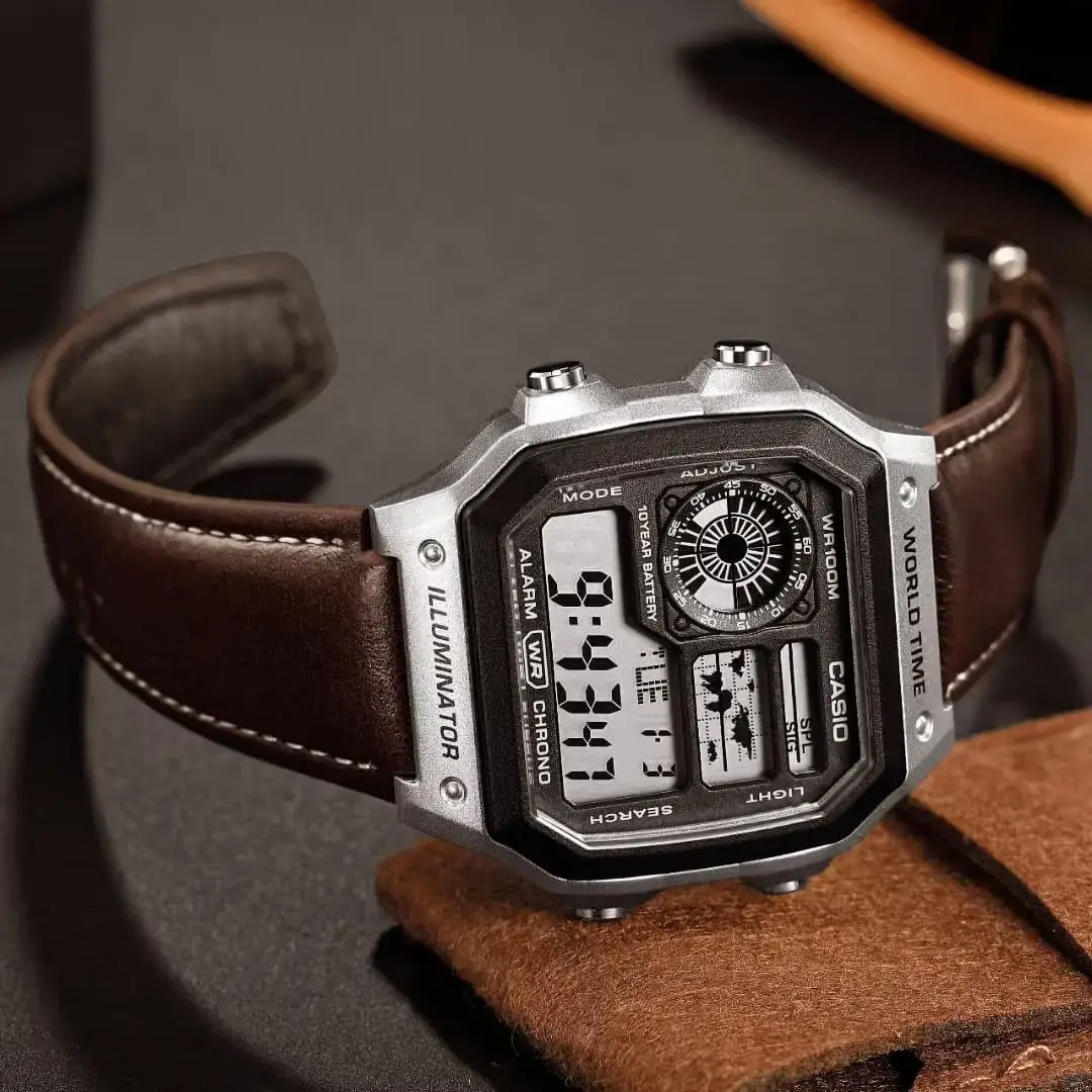 CASIO Casio digital watch for boys - Brown