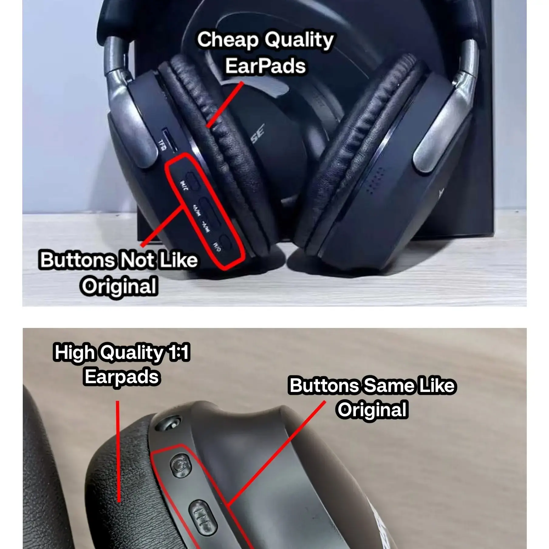 Bose head phones Quet Comfort Utra Base Power Full Sound - Black