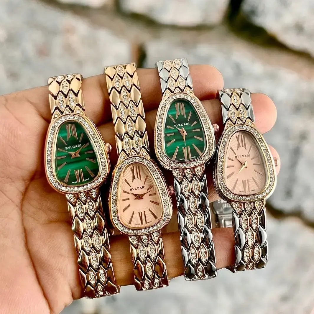 Bvlgri Bvlgari Green dial Party Wear Watch For Her - Green