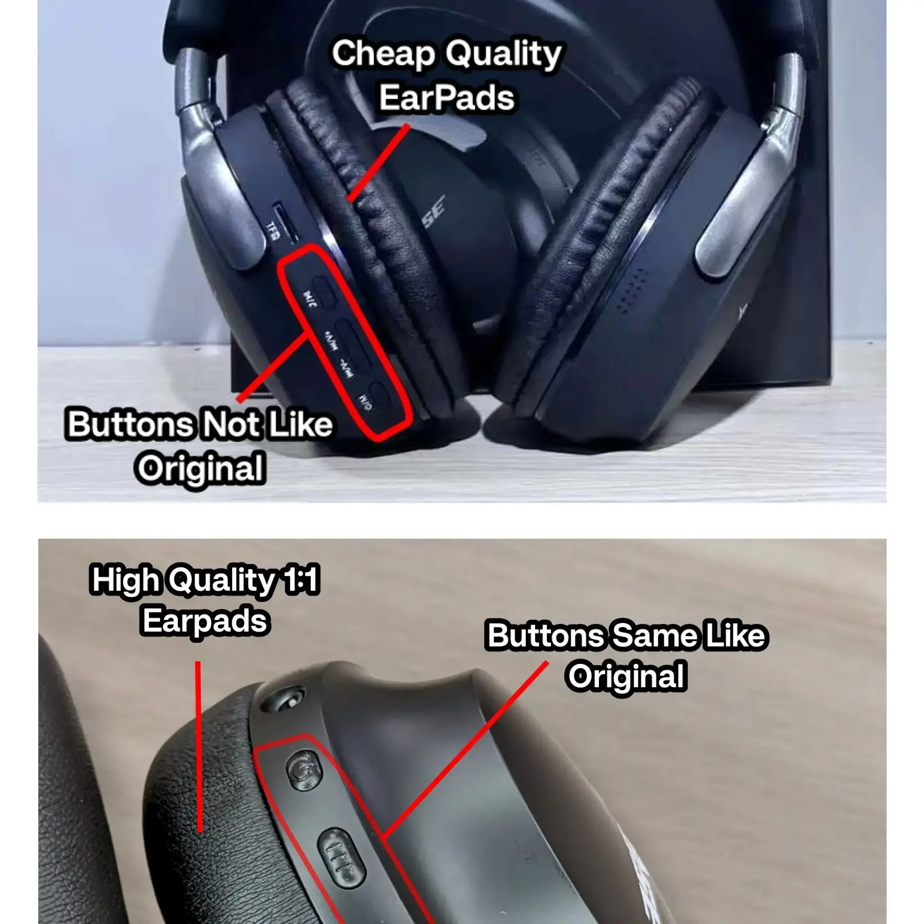Bose head phones Quet Comfort Utra Base Power Full Sound - Black