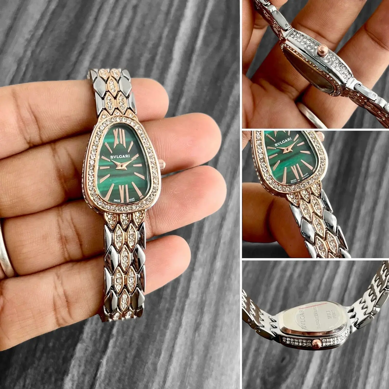 Bvlgri Bvlgari Green dial Party Wear Watch For Her - Green
