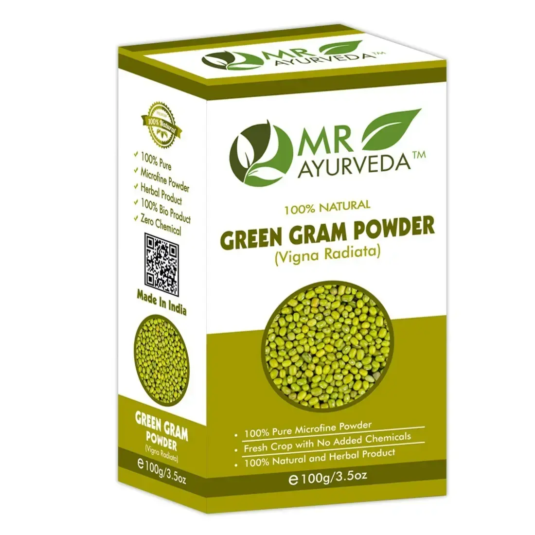 MR Ayurveda Green Gram Powder, 100 Grams - 1