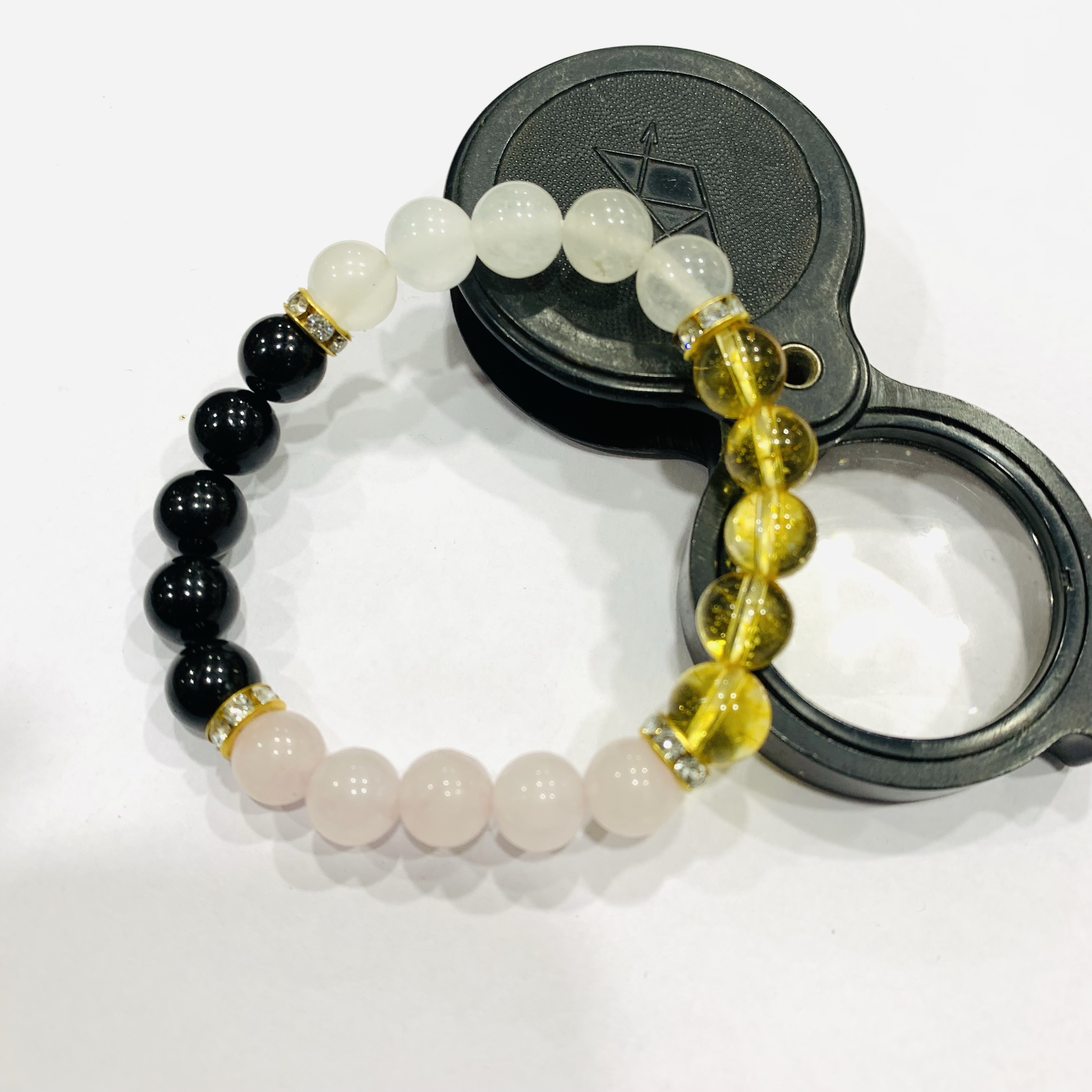 Crystals Citrine And Black Tourmaline Together Natural Citrine