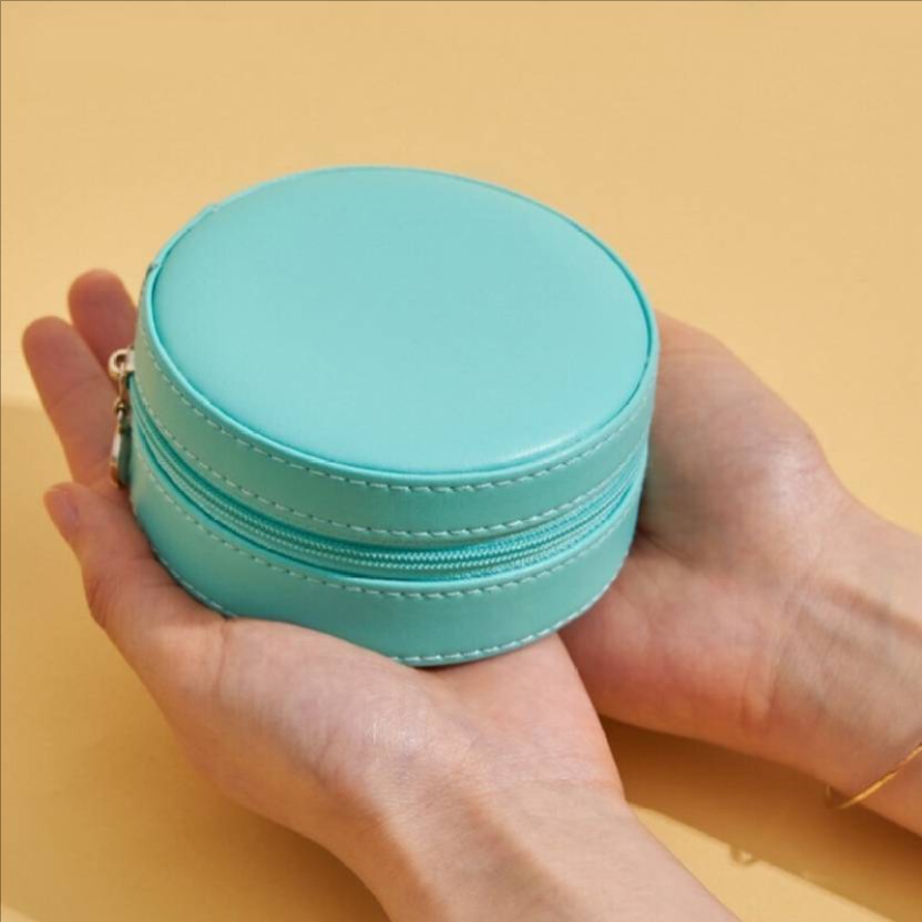Mini Jewelry Box Travel Organizer Jewelery Box Green - 1