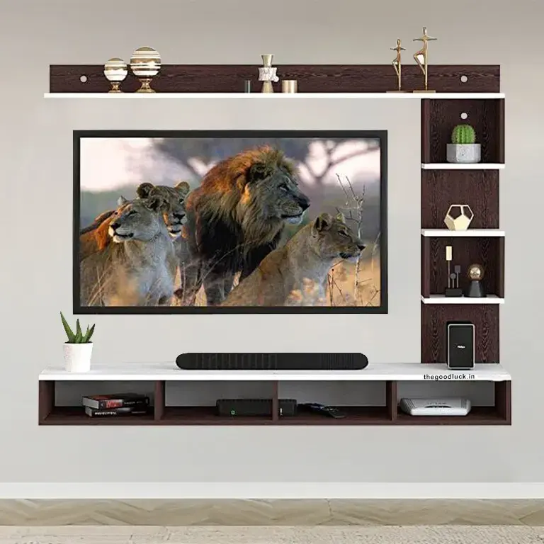 Engineering Wood Wall Mounted TV Unit/TV Stand/cabinet 32-43 Inch DIY  (Do it yourself Installation)