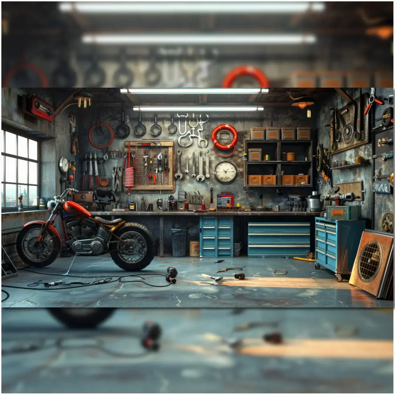 Bike Workshop Backdrop