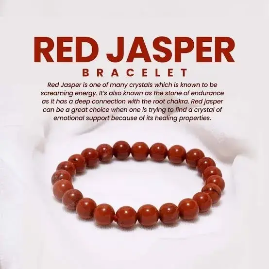 Buy Certified Natural Red Jasper 8mm Bracelet Unisex online at