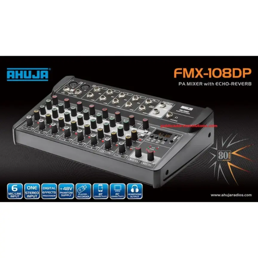 Buy AHUJA FMX-108 DP MIXER online at best price | TheKaraokeStore