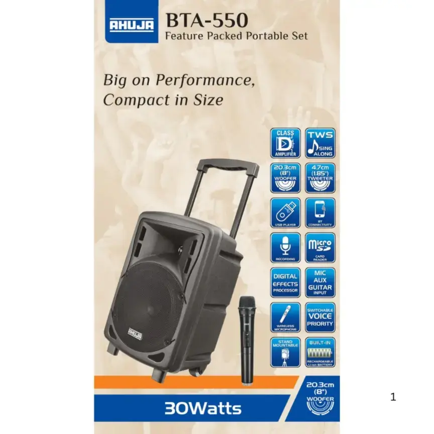 Buy AHUJA BTA-550 PA Amplifier Set online at best price